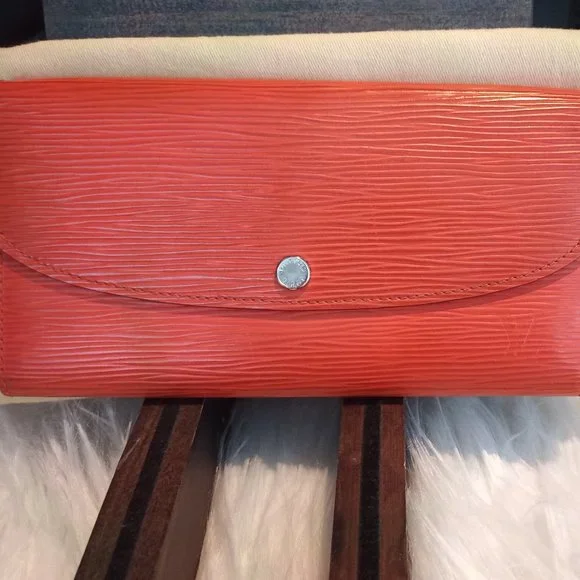 Stunning EUC LV Epi Portefeuille Emilie Long Wallet Orange (Piment) & Fuchsia - Picture 13 of 13